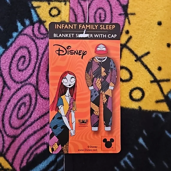 Disney Nightmare Before Christmas Blanket Sleeper with Cap - Picture 5 of 6